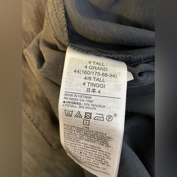 NWT GAP Moonless Night TENCEL™ Lyocell Jumpsuit Gray Size 4 Tall - Picture 9 of 9